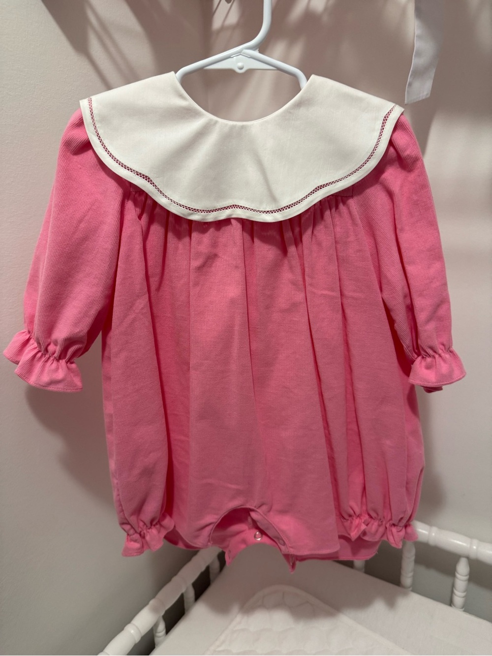 Sophie & Lucas Pink Corduroy Romper